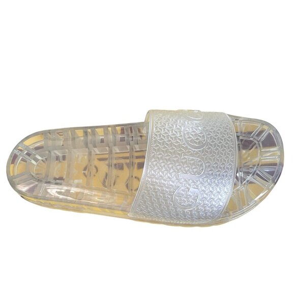 Gucci x Adidas 721229 Logo Transparent Slides Sandals Size UK 7 & 9 - Picture 2 of 16